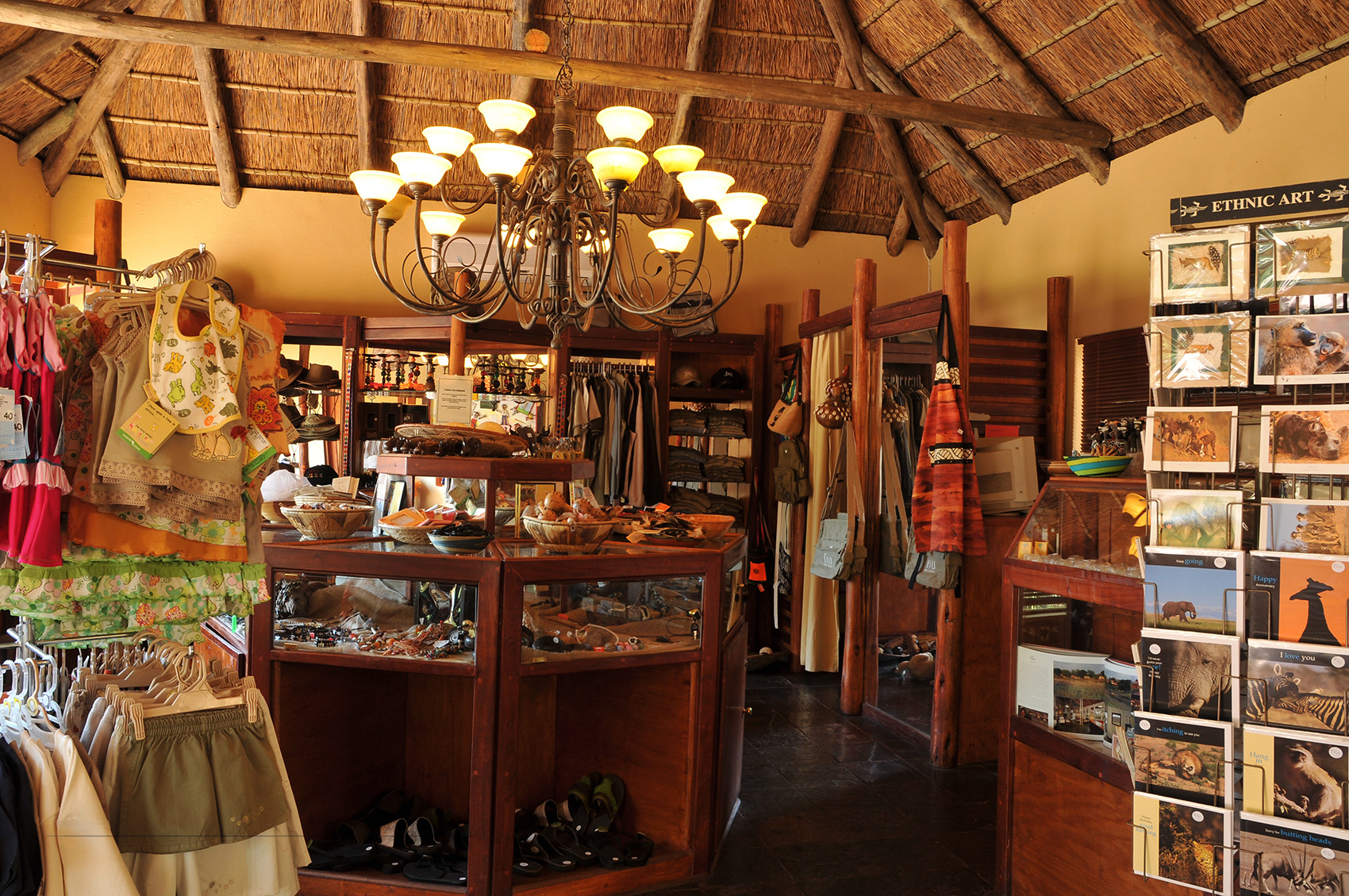 with Native Artwork, Sculptures and other Curios.